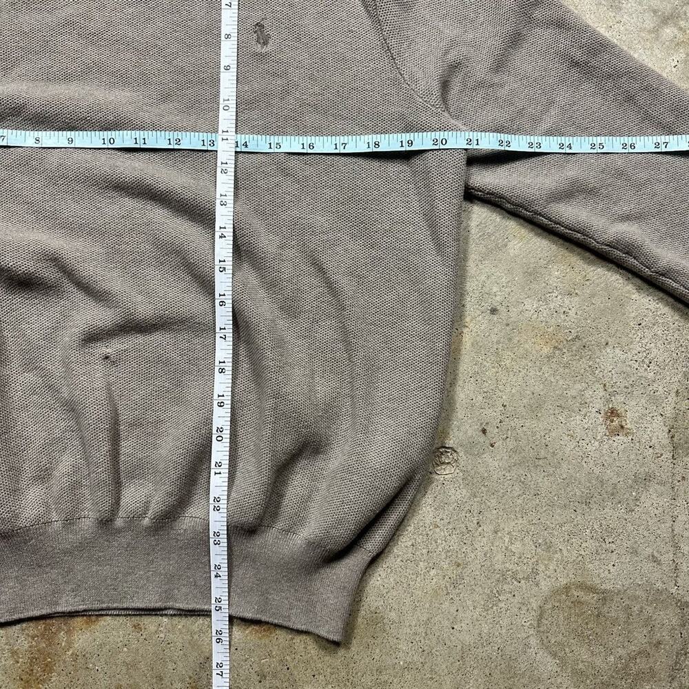 Beige Tan Polo Ralph Lauren Crewneck Sweater Size M - Picture 6 of 7